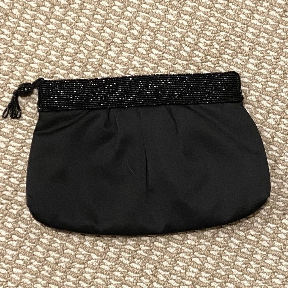Vintage Black Cocktail Purse with Beading